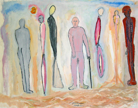 Marty Greenbaum FIGURES mixed media on paper