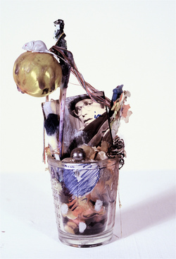 Marty Greenbaum FREESTANDING glass, string, mixed media