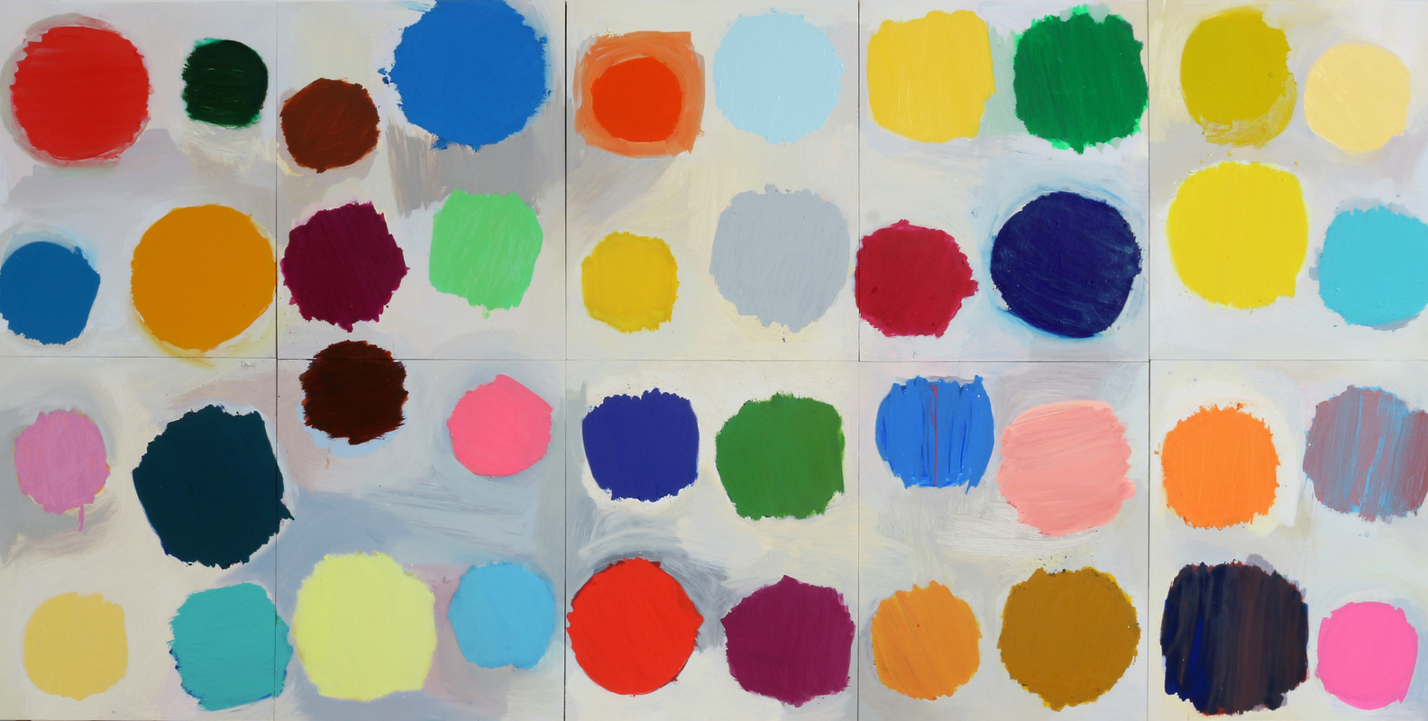 CLASS PORTRAIT II B-SIDE | Galeria, University Center, Michigan | 2015 oil on panel in 10 panels
