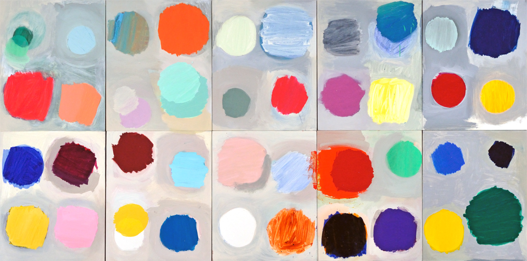 CLASS PORTRAIT 1 B-SIDE | Galeria, University Center, Michigan | 2015 oil on panel in 10 panels