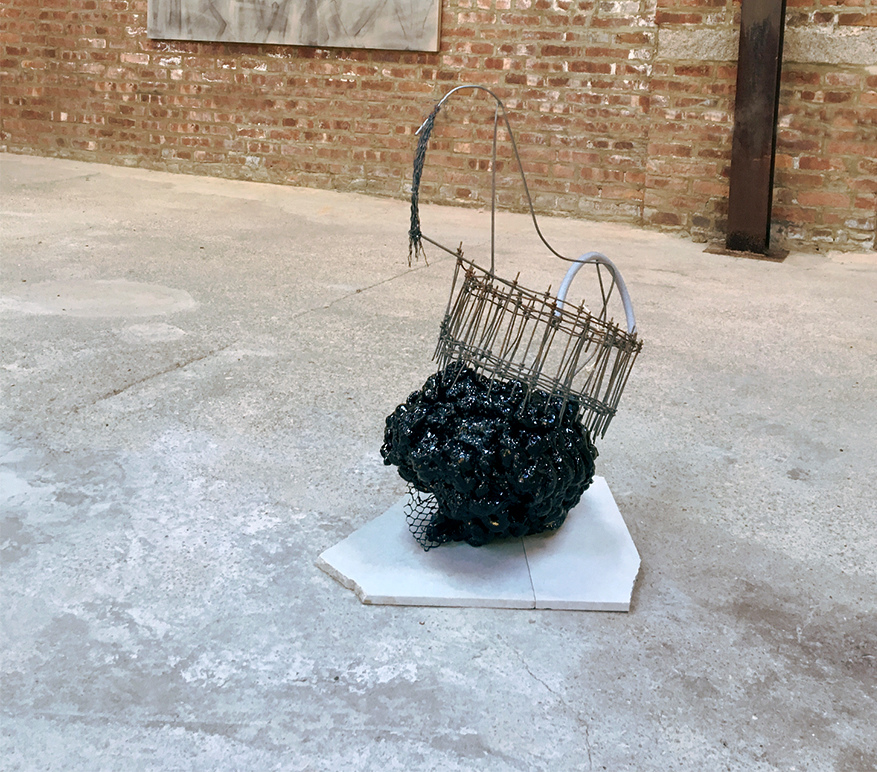 CUPIDO INCIPIENCES | The Buggy Factory, Bushwick Brooklyn | 2016 metal, foam, stone, plastic, twine