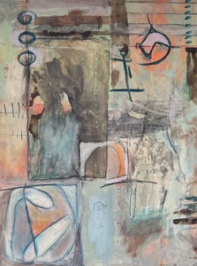 Mary Scurlock Conversations 2022 Mixed Media on Panel