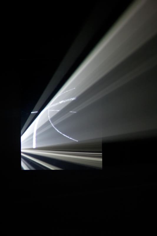 Masako Miyazaki Glyph (installation) Digital projection, animation, mirrors, fog