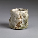 Guinomi Stoneware, shino glaze, natural ash glaze
