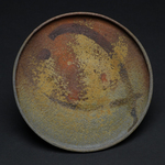  Plates Stoneware, black iron oxide, natural ash glaze