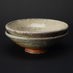  Bowls Stoneware, shino and ash glazes, ntural ash glaze