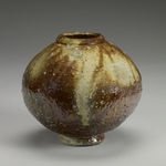  Vases stoneware, red art slip, feldsar inclusions, shino glaze, natural ash glaze