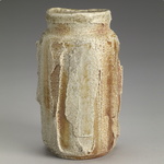  Vases stoneware, sanded slip, natural ash glaze