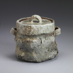  Lidded Forms Stoneware, natural ash glaze, shino liner glaze