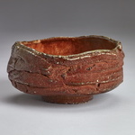  Chawan Stoneware, shino liner glaze, natural ash glaze