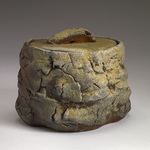  Lidded Forms Stoneware, natural ash glaze, shino glaze liner
