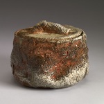  Lidded Forms Stoneware, natural ash glaze, shino glaze liner