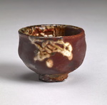  Guinomi Stoneware, red art slip, shino glaze, natural ash glaze