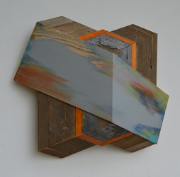 Melinda Rosenberg Board Series aniline dyes and paint on ash, maple, and cedar