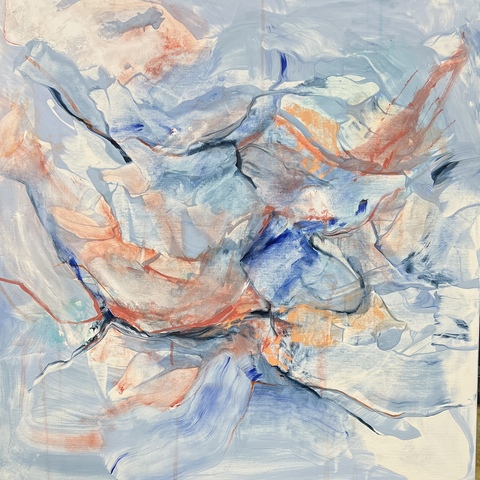 Blue Symphony New Works Acrylic on Canvas
