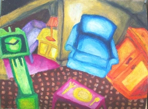 MELISSA ODEN  DRAWINGS Oil pastel on paper 