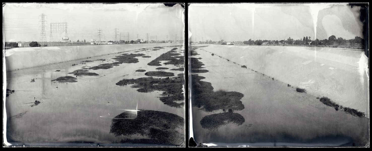 Del Amo Blvd. (diptych), Long Beach, Los Angeles River Michael Kolster Los Angeles (CA) ambrotype