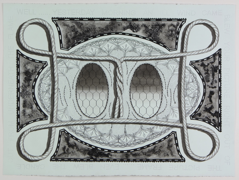 Ill Wind Other works on paper ink, salt and graphite on paper