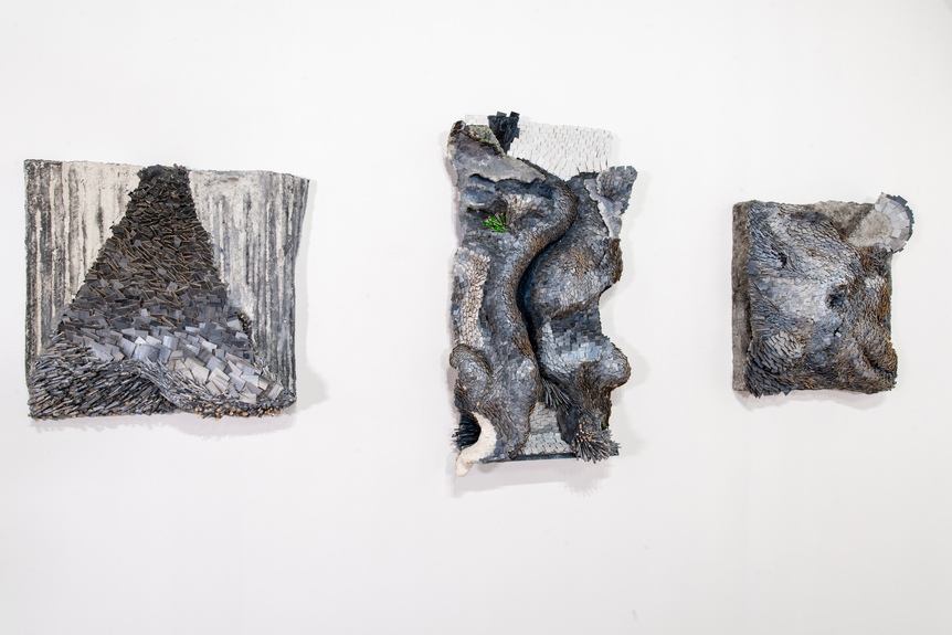 MIGGY BUCK Sculpture Wood, paper clay, chipboard, acrylic