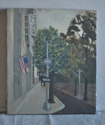 SAELAMS FINE  ART  GALLERY CITYSCAPE OIL PAINTING 