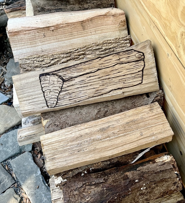 Firewood log #2, detail