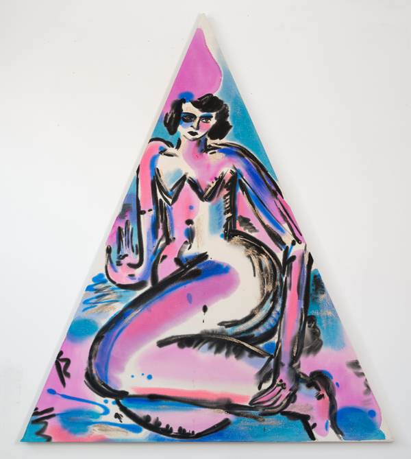 MIRA DANCY Bodytonic acrylic, ink, glitter on canvas