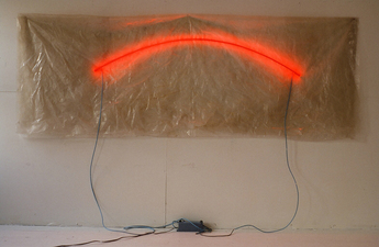 Miroslav Antic Sculpture Plastic, neon, wires and transformer