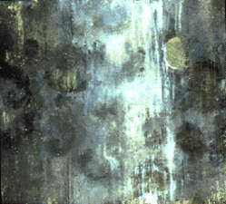MJ KING Abstract Work Gold Drops, 2001 - Acrylic on canvas