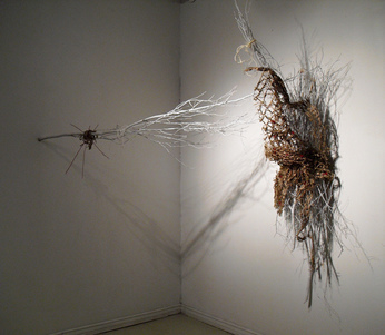  Installation Mixed Media: dry nature, paper packing material, hemp
