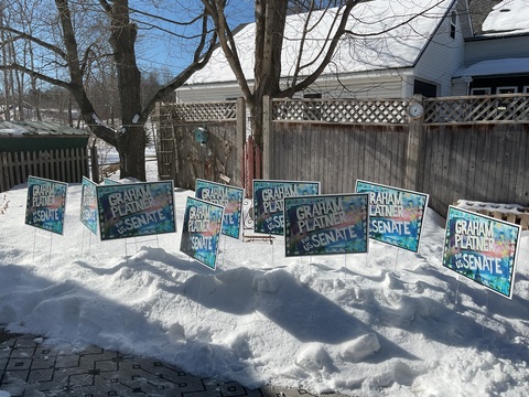 Lawn signs, 18 » x 24 », made from my banner #1!