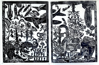 MARYJEAN  VIANO  CROWE MONOPRINTS Mono print