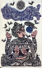 MARYJEAN  VIANO  CROWE MONOPRINTS Mixed media Mono print