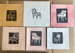 MARYJEAN  VIANO  CROWE MONOPRINTS Monoprints on mixed media surfaces