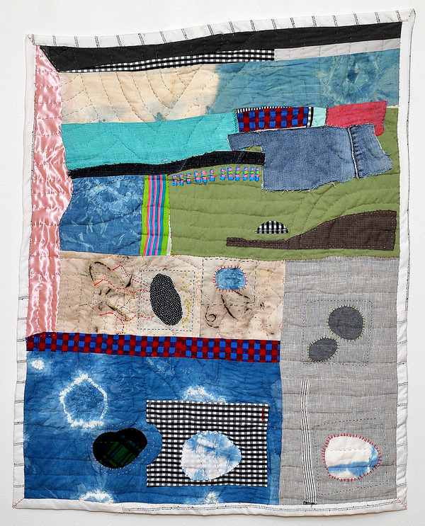 Mollie Murphy Textiles/Quilts various personal and found textiles, hand dyed cloth (acorn cap, indigo), quilting, embroidery, mending, applique