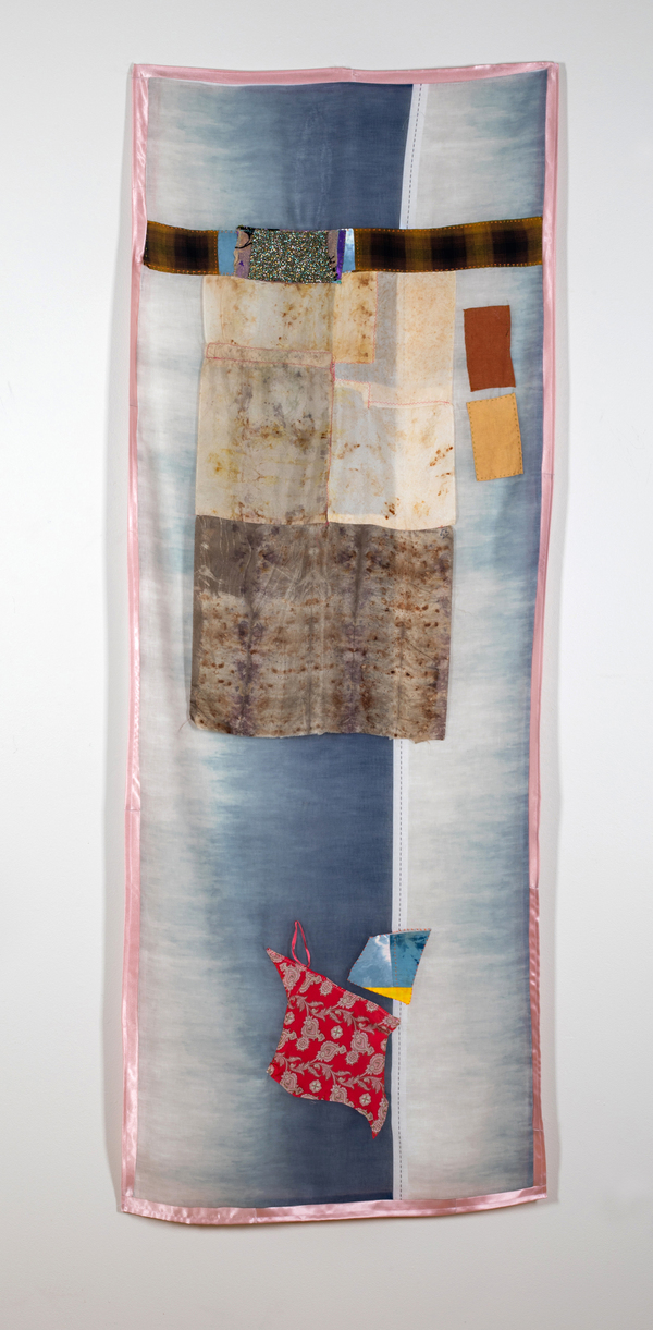 Mollie Murphy Textiles/Quilts recycled industrial fabric, naturally dyed cotton and silk, patchwork