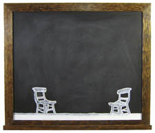 MOLLY RAUSCH Chalkboards & Piano Rolls Oil and chalkboard paint on panel