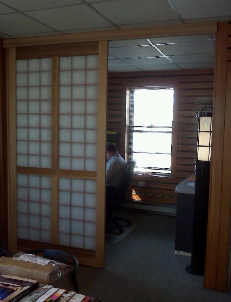 Shoji screen moveable room divider