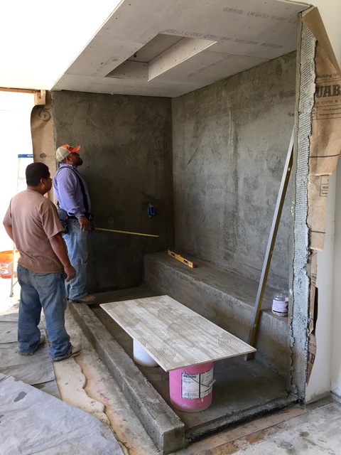 Master bath, shower stall