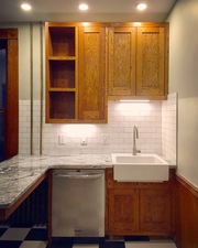 Custom oak cabinets