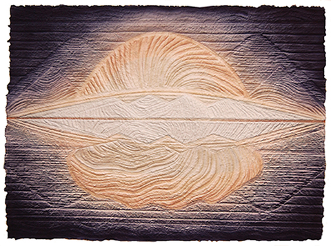 Marjorie Tomchuk  embossed print on artist made paper