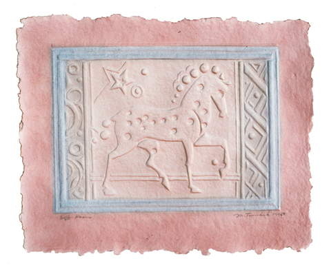 Marjorie Tomchuk  embossed print on artist made paper