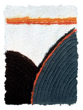 Marjorie Tomchuk Cast Paper dyed cotton fiber paper with embedded rope