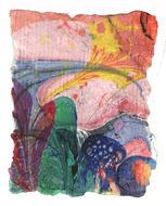 Marjorie Tomchuk Marbling marbling on artist made paper