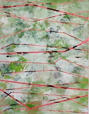 nancy berlin Flight Patterns 2025 mixed media on paper