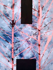 nancy berlin Flight Patterns 2025 mixed media on paper