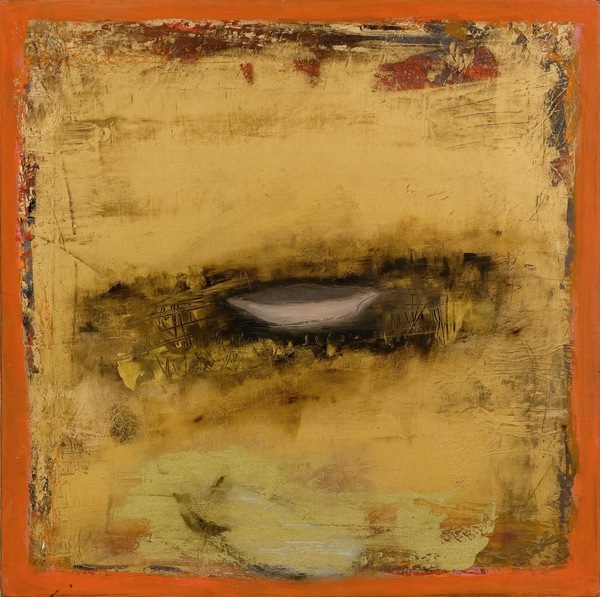 NANCY BRETT Early Oil and gold leaf on canvas