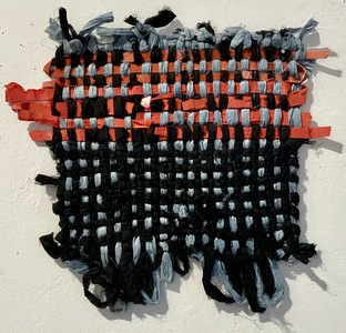 NANCY BRETT Weaving Sari silk, paper, and ink