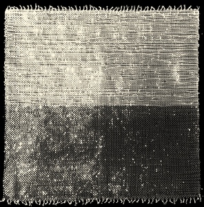 NANCY BRETT Weaving Linen, cotton thread, and mylar 