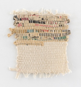 NANCY BRETT Weaving Newspaper and linen