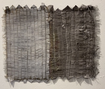 NANCY BRETT Weaving Linen, paper, silk, and ink